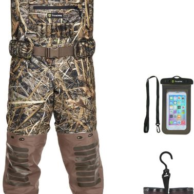 TIDEWE Breathable Chest Wader, 1600G Insulation Waterproof Hunting Wader with Steel Shank Boots & 200G Insulated Liner